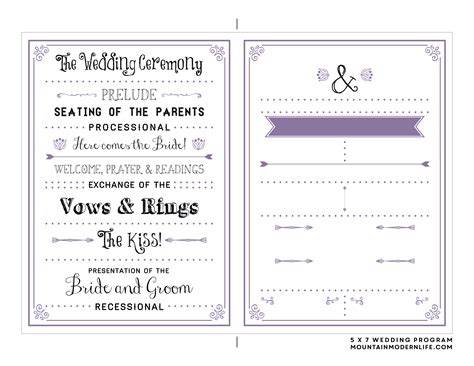wedding program templates printable|Free, custom printable wedding program templates .